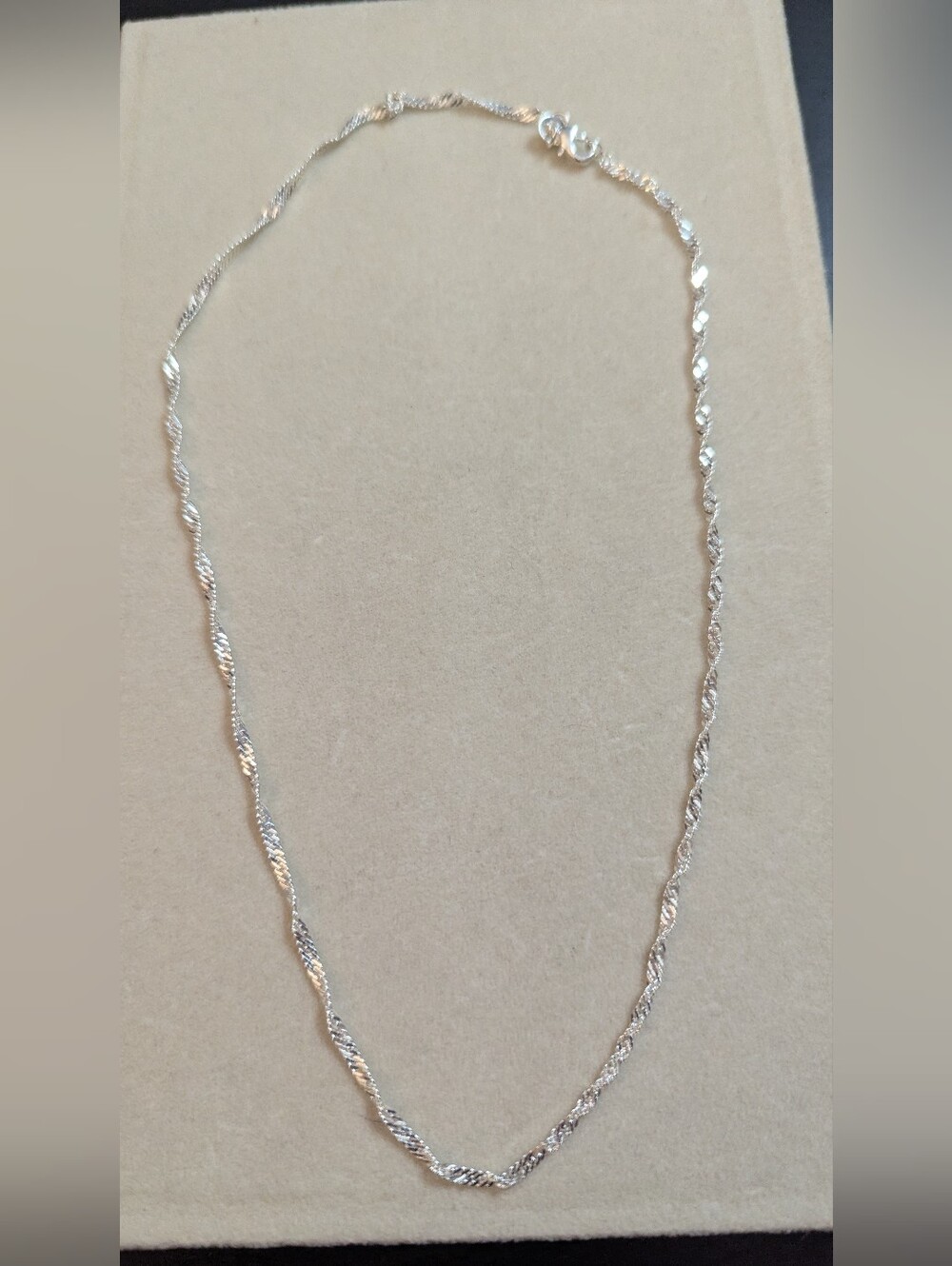 18k Brazilian White Gold Filled 18" Rope Chain Necklace